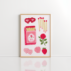 Pink Matchbox Wall Art – Valentine Printable