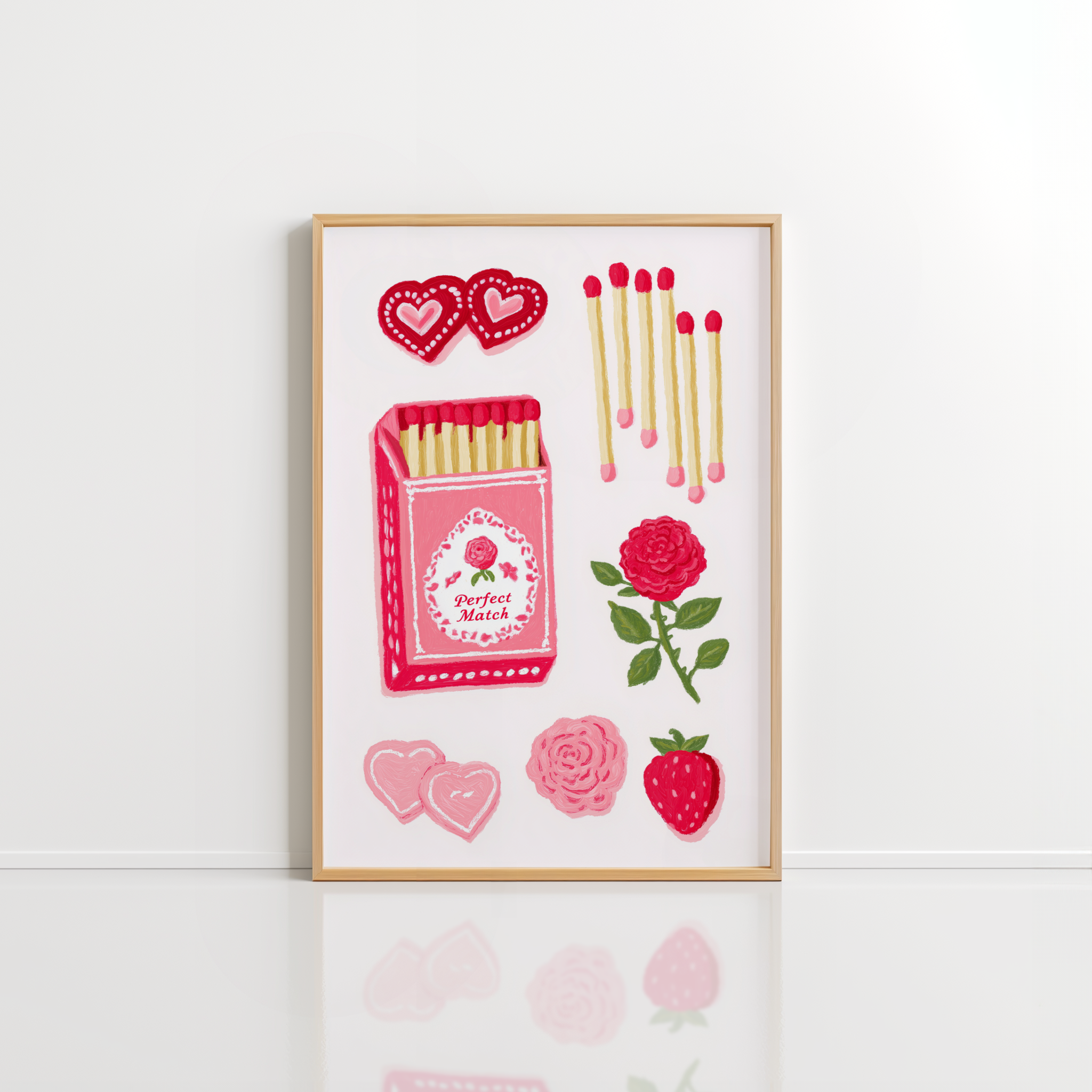 Pink Matchbox Wall Art – Valentine Printable