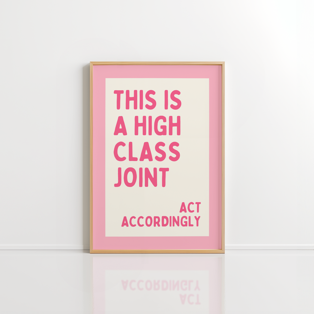 High Class Joint Printable – Pink Bar Cart
