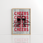 Cheers Wall Art – Vintage Newspaper Bar Print