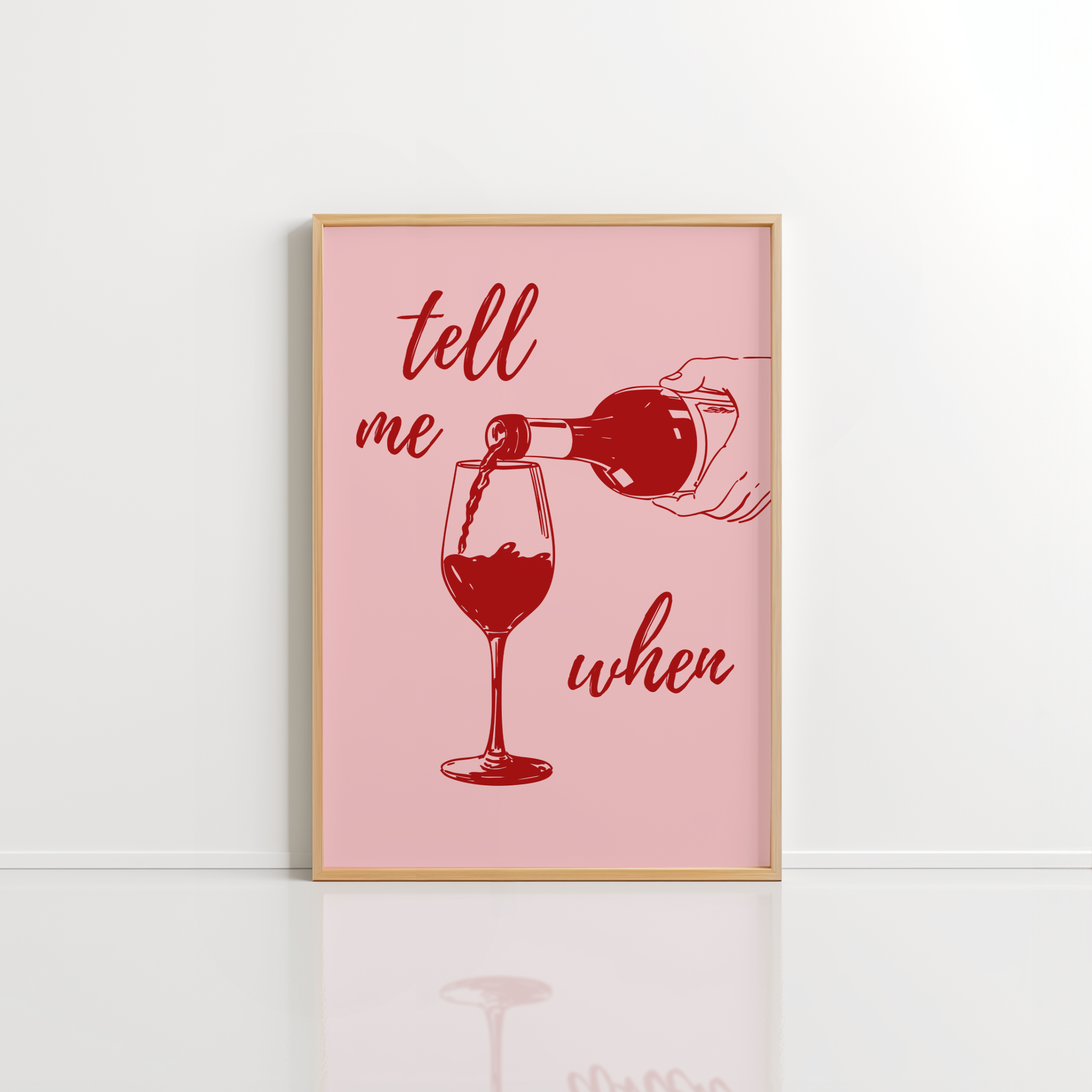Wine Quote Wall Art – Retro Kitchen Print