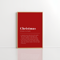 Christmas Definition Wall Art – Funny Holiday Poster