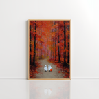 Two Little Ghosts Wall Art – Autumn Forest Print