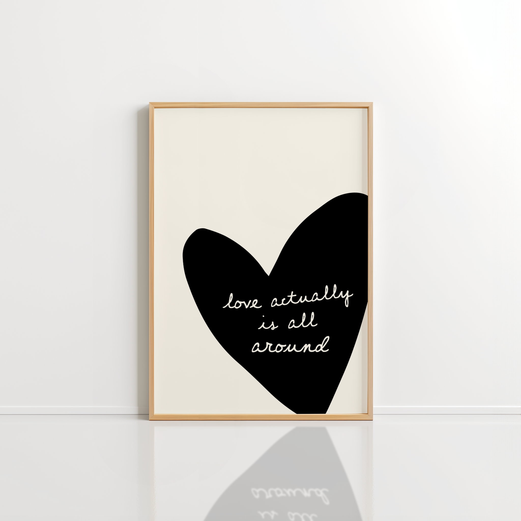 Love Actually Wall Art – Black Heart Print