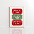 North Pole Ticket Wall Art – Christmas Printable