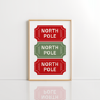 North Pole Ticket Wall Art – Christmas Printable