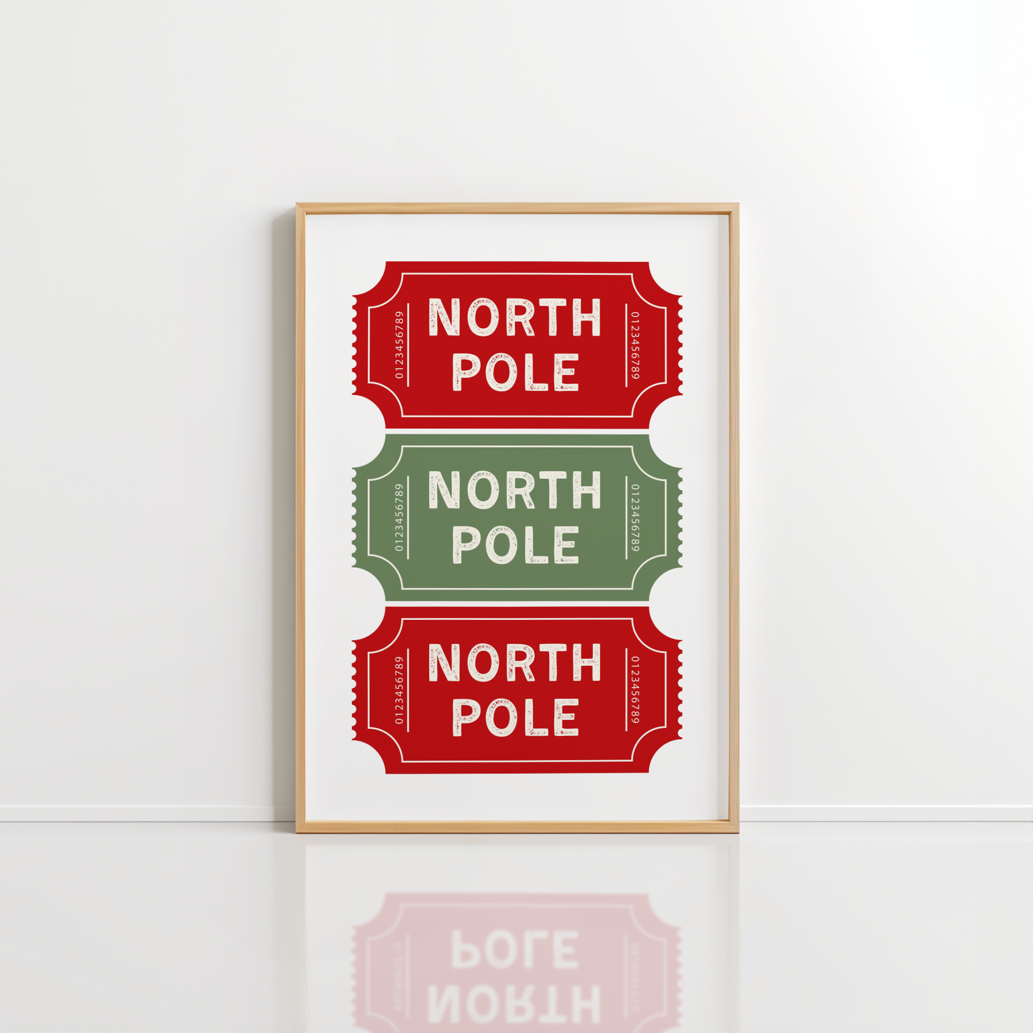 North Pole Ticket Wall Art – Christmas Printable