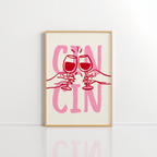 Cin Cin Wall Art – Trendy Wine Poster