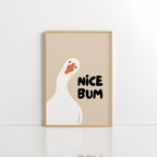 Nice Bum Bathroom Wall Art – Funny Quote