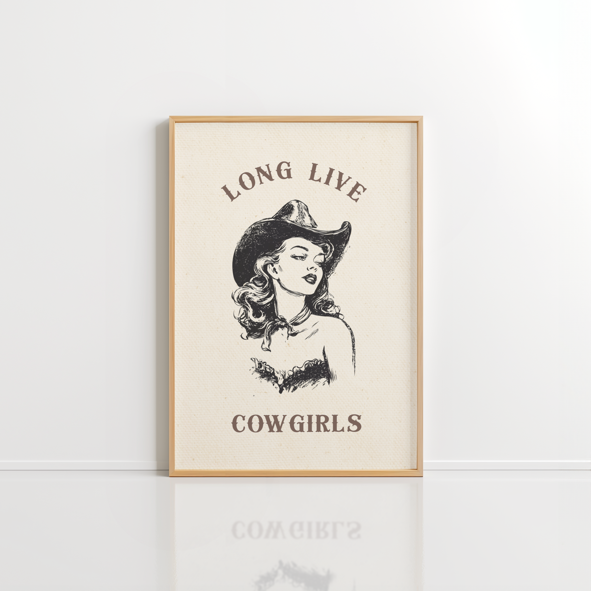 Long Live Cowgirls Wall Art – Western Quote Print