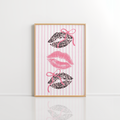 Pink Leopard Lips Wall Art – Coquette Print