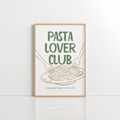 Pasta Lover Club Poster – Italian Kitchen Wall Art