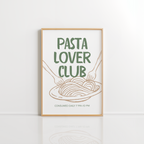 Pasta Lover Club Poster – Italian Kitchen Wall Art