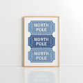 Blue North Pole Ticket Wall Art – Christmas Printable