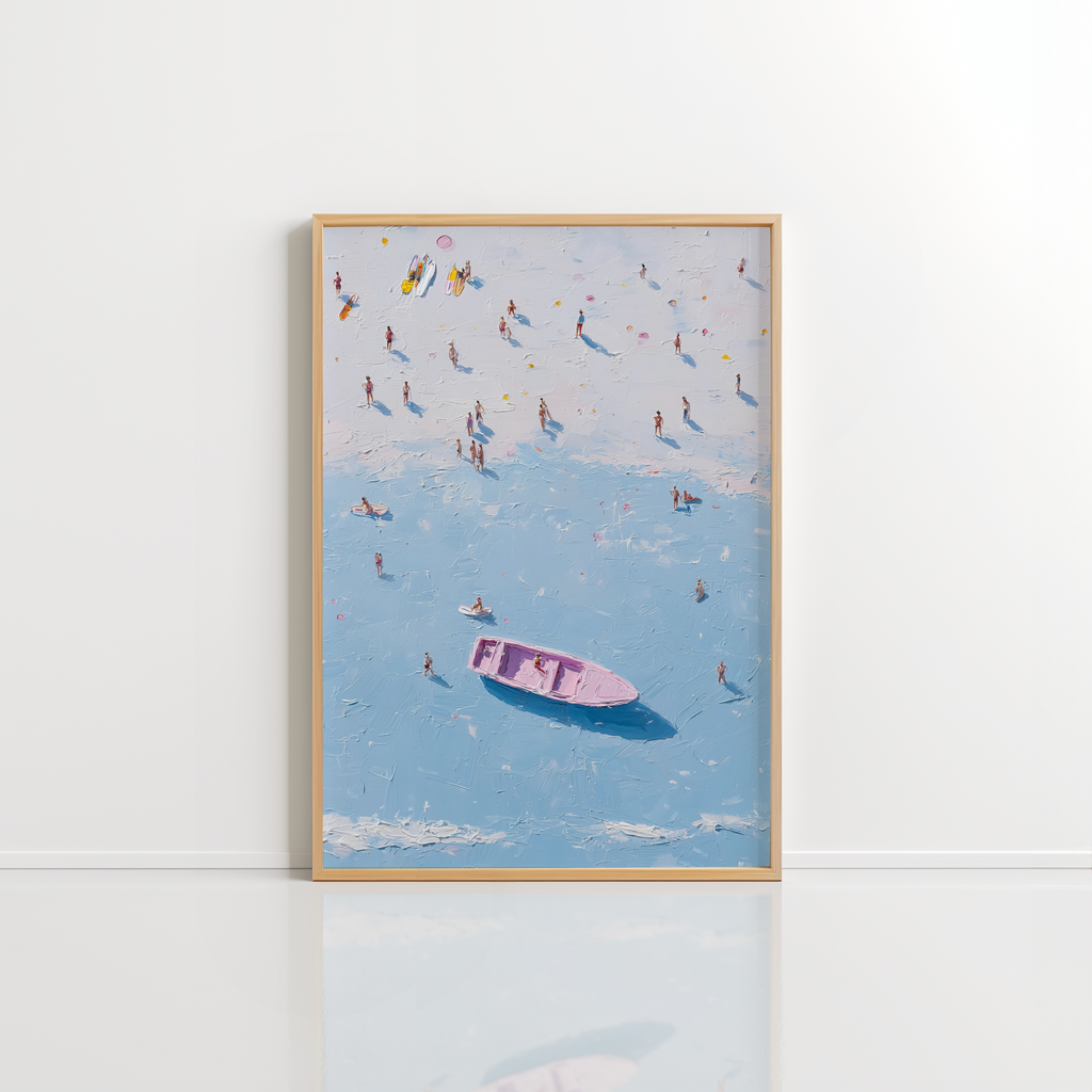 Coastal Abstract Wall Art – Summer Sea Print