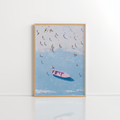 Coastal Abstract Wall Art – Summer Sea Print
