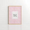 Good Old Days Wall Art – Pink Stripe