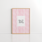 Good Old Days Wall Art – Pink Stripe