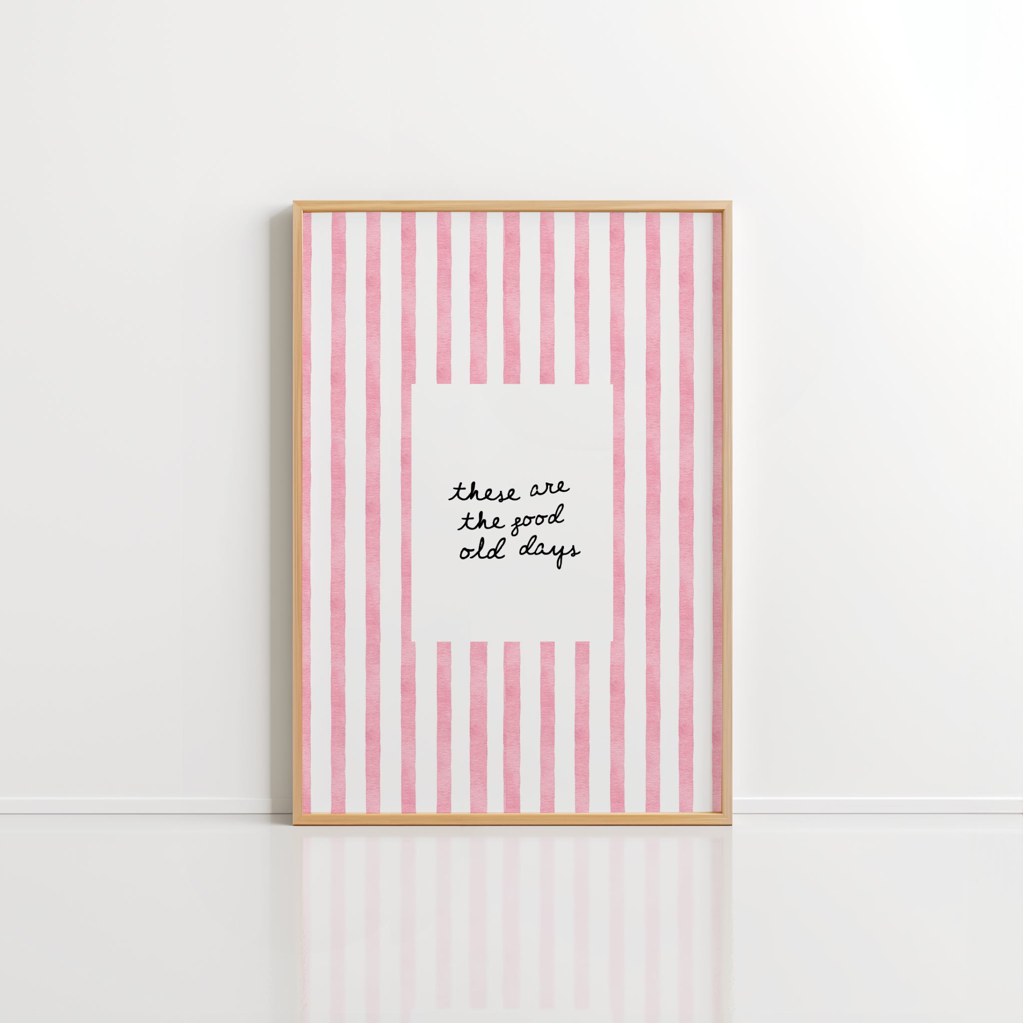 Good Old Days Wall Art – Pink Stripe