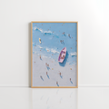 Aerial Beach Wall Art – Coastal Ocean Print