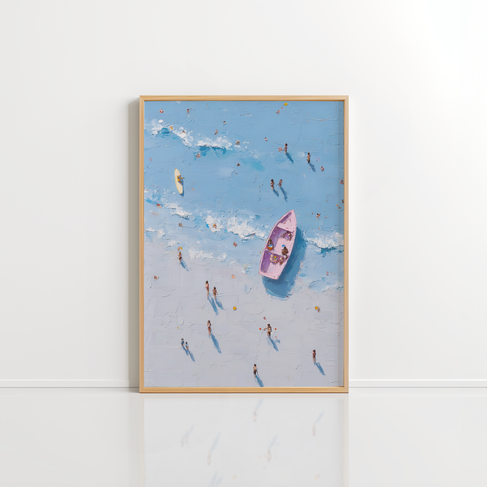 Aerial Beach Wall Art – Coastal Ocean Print