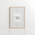 Good Old Days Wall Art – Neutral Stripe