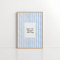 Good Old Days Wall Art – Blue Stripe