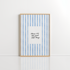 Good Old Days Wall Art – Blue Stripe