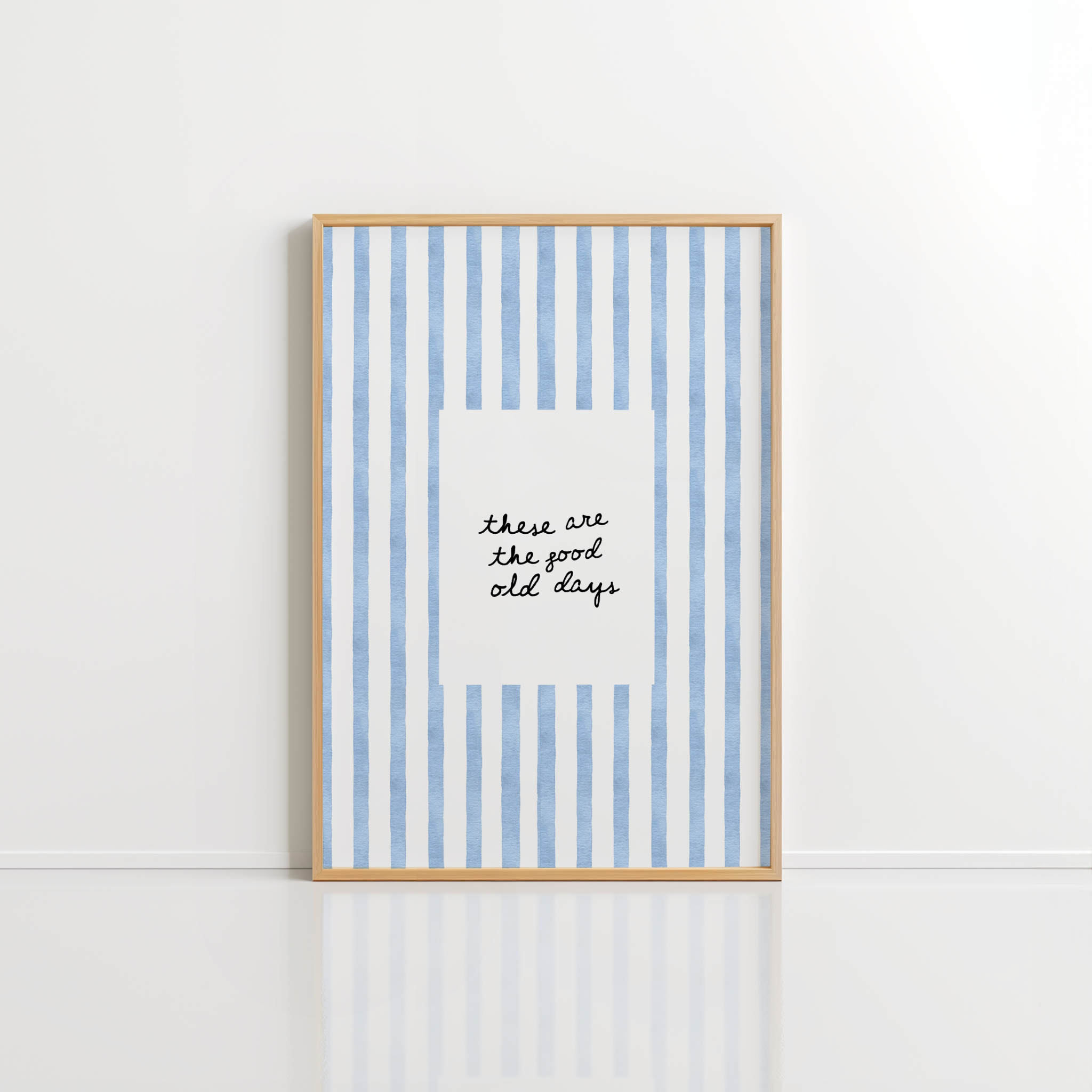 Good Old Days Wall Art – Blue Stripe