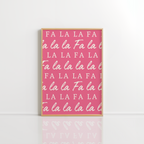 Fa La La Christmas Wall Art – Pink Holiday Print