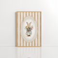 Bunny Nursery Wall Art – Floral Rabbit Print