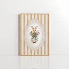 Bunny Nursery Wall Art – Floral Rabbit Print
