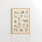 Life Is Happening Wall Art – Minimal Line Art Poster