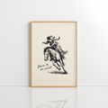 Cowboy Wall Art – Born To Be Wild Print