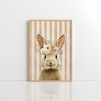 Bunny Wall Art – Floral Nursery Print