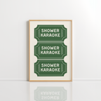 Shower Karaoke Print – Funny Bathroom Wall Art