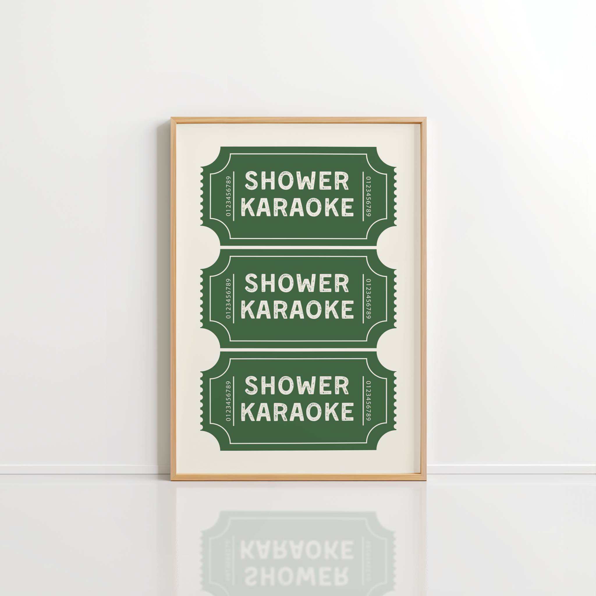 Shower Karaoke Print – Funny Bathroom Wall Art