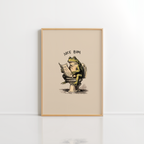 Nice Bum Frog Wall Art – Funny Bathroom Poster