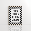 Shower Karaoke Wall Art – Funny Bathroom Print