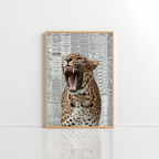 Roaring Leopard Wall Art – Glam Animal Print