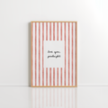 Love You Goodnight Wall Art – Red Stripe Print