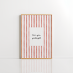 Love You Goodnight Wall Art – Red Stripe Print