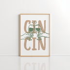 Cin Cin Kitchen Wall Art – Wine Print Set