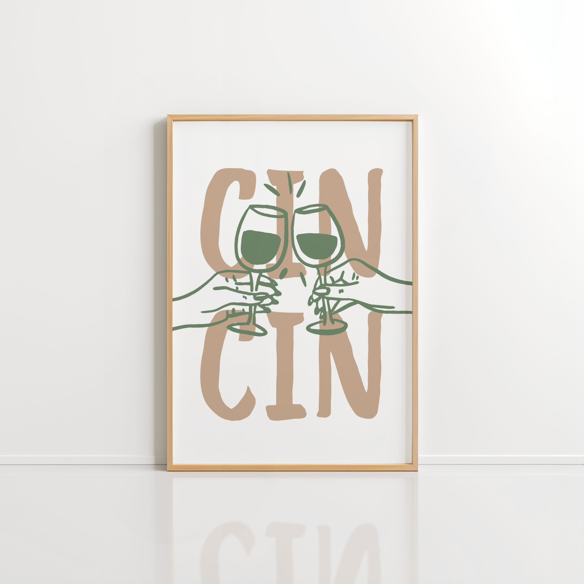 Cin Cin Kitchen Wall Art – Wine Print Set