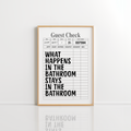 Bathroom Rules Wall Art – Funny Quote
