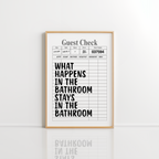 Bathroom Rules Wall Art – Funny Quote