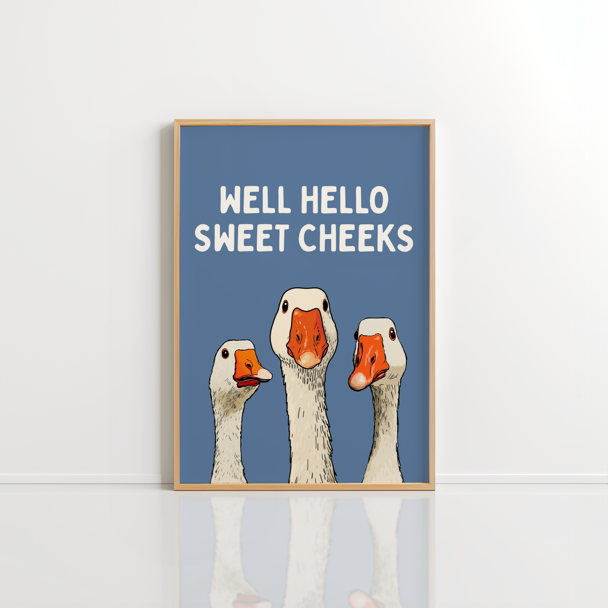 Well Hello Sweet Cheeks Wall Art – Funny Bathroom