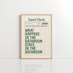 Bathroom Rules Wall Art – Funny Quote