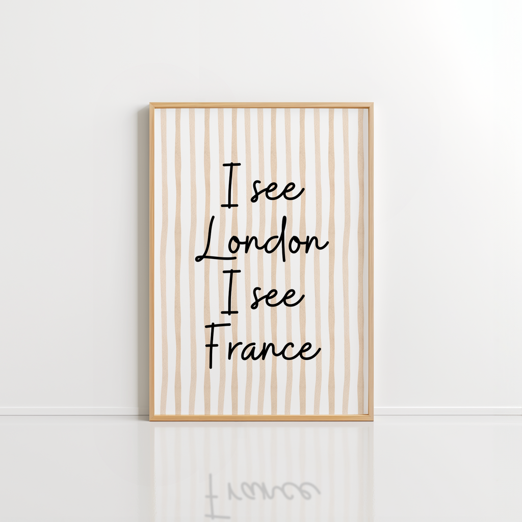 Funny Bathroom Wall Art – London France Quote