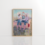 Cowgirl Wine Wall Art – Western Print